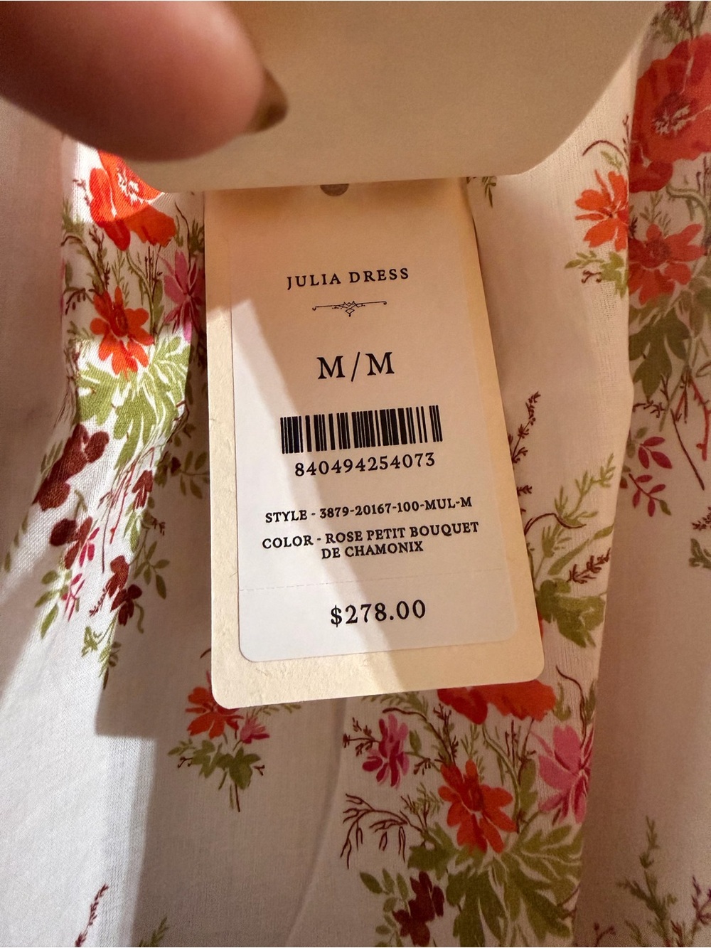 NWT Doen Julia Dress Petite Rose print M - Picture 7 of 10